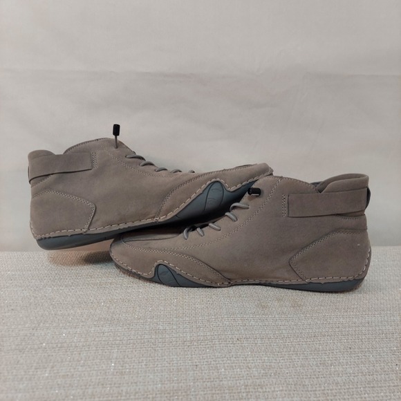 LDeck Italian Suede Boots High Top Men Casual Shoes Leather 42 Men 9/Women 10.5 - Picture 6 of 8